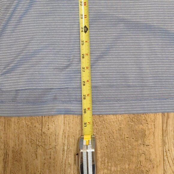 Brooks Brothers Mens Large Striped Blue Short Sleeve Performance Polo Shirt - Picture 7 of 9